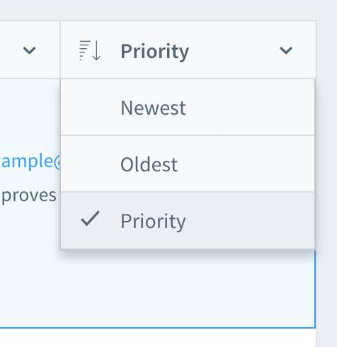 moderation priority dropdown